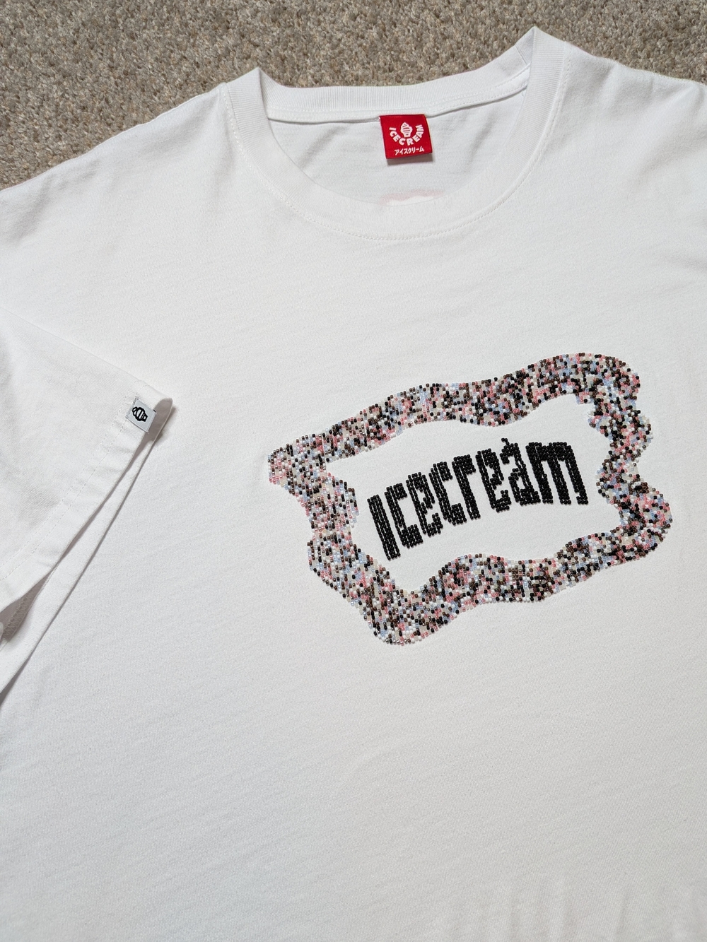 Icecream By Pharrell & Nigo Hand Beaded Logo T-Shirt 2XL